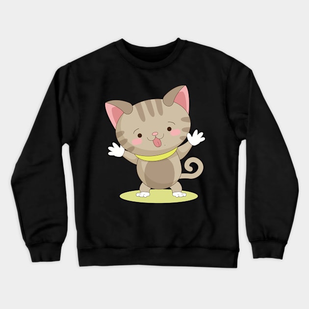 funny cat so cute Crewneck Sweatshirt by Cats Cute 